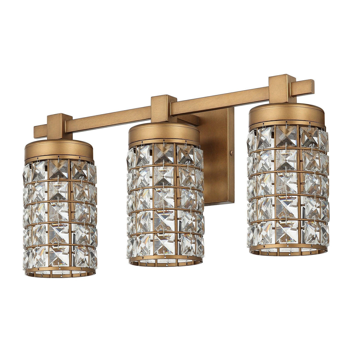 3-Light Modern Golden Linear Vanity Lights Wall Light