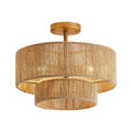 3-Light Traditional Farmhouse Wabi-Sabi Flush Mount Light