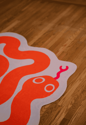 Spiral Snake Design Rug by Johann Banta