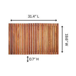Wyoming Oiled Teak Shower and Bath String Mat 31.4″ x 19.6″ (no feet)