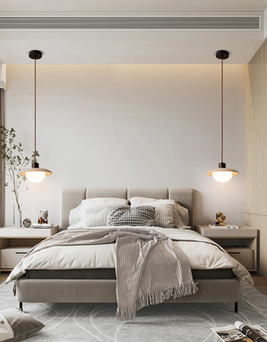 Travertine Glass Noah Disc Pendant Lamp