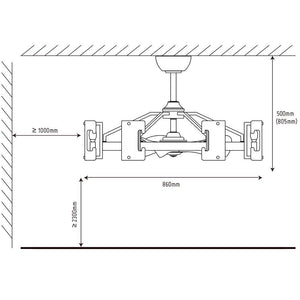 34" Bucholz Modern DC Motor Brushed Nickel Downrod Mount Reversible Ceiling Fan with LED Lighting and Remote Control