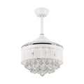 36" Bangaiore Modern Downrod Mount Crystal Ceiling Fan with Lighting and Remote Control