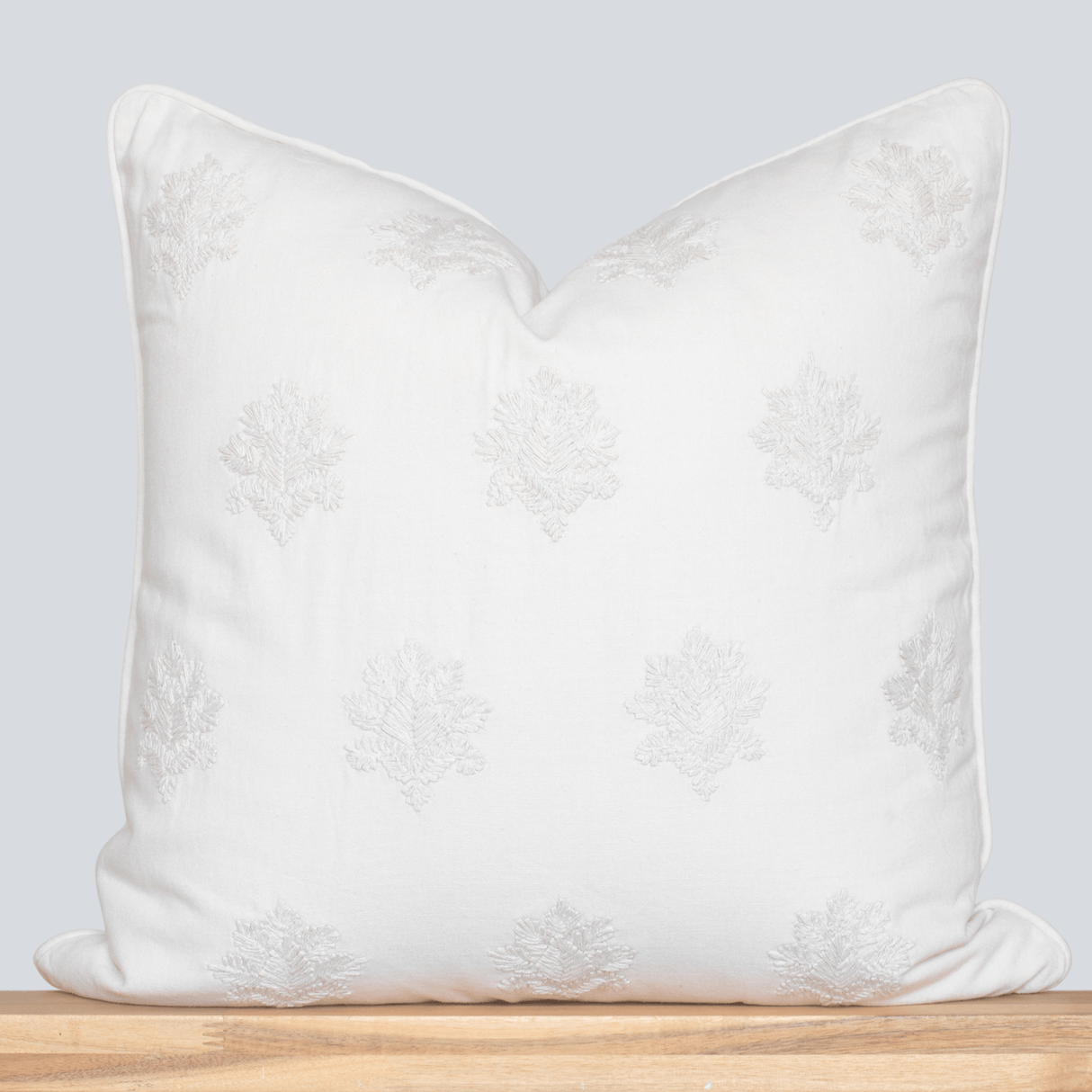 Arden Embroidered Pillow Cover | Natural