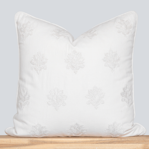 Arden Embroidered Pillow Cover | Natural