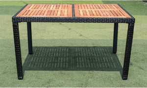 Walker Edison | 7 piece Outdoor Patio Wicker Dining Set Patio