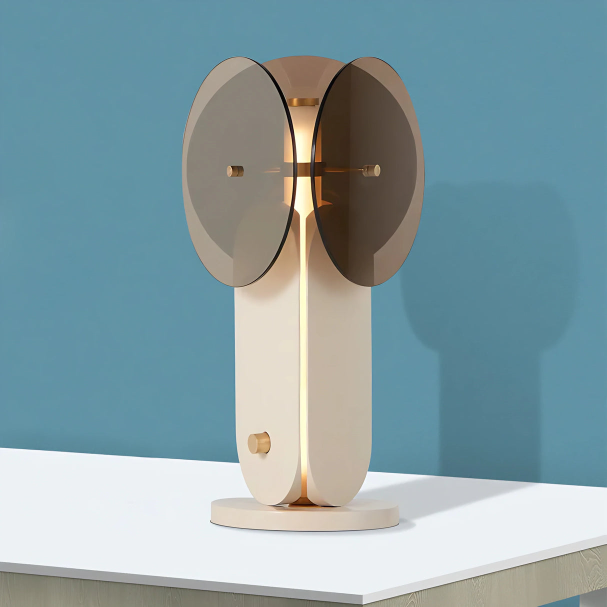 Trilume Smoke Grey Glass Lamp