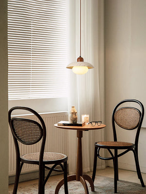 Travertine Glass Noah Disc Pendant Lamp