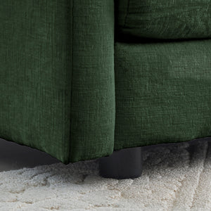 Walker Edison | Chenille Modular Cloud Couch with L-Shaped Sectional and Ottoman