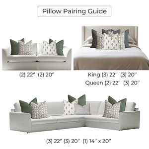 Jardim Floral Block Printed Pillow Cover | Olive