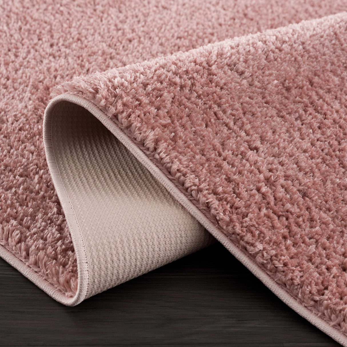 Judy Pink  Plush Washable Area Rug - Clearance