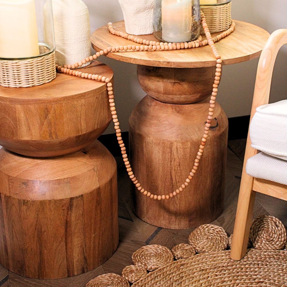 Natural Wooden Accent Table