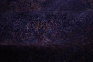 Custom Made Purple Traditional Floral Design Hand Tufted Overdyed Wool Area Rug