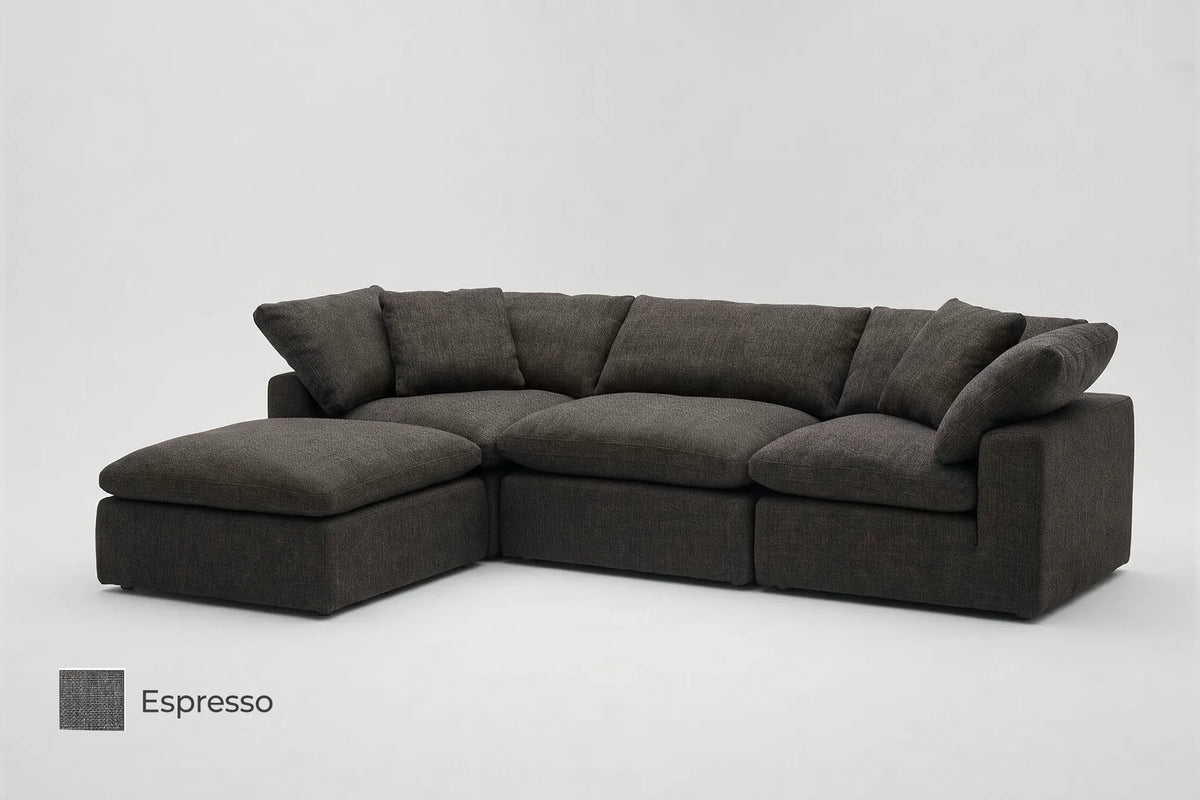 4-Cube Modular Chaise Sectional