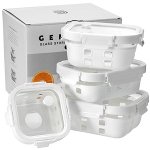 Glass Container w/ Silicone Wrap Set