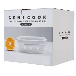 Glass Container w/ Silicone Wrap Set