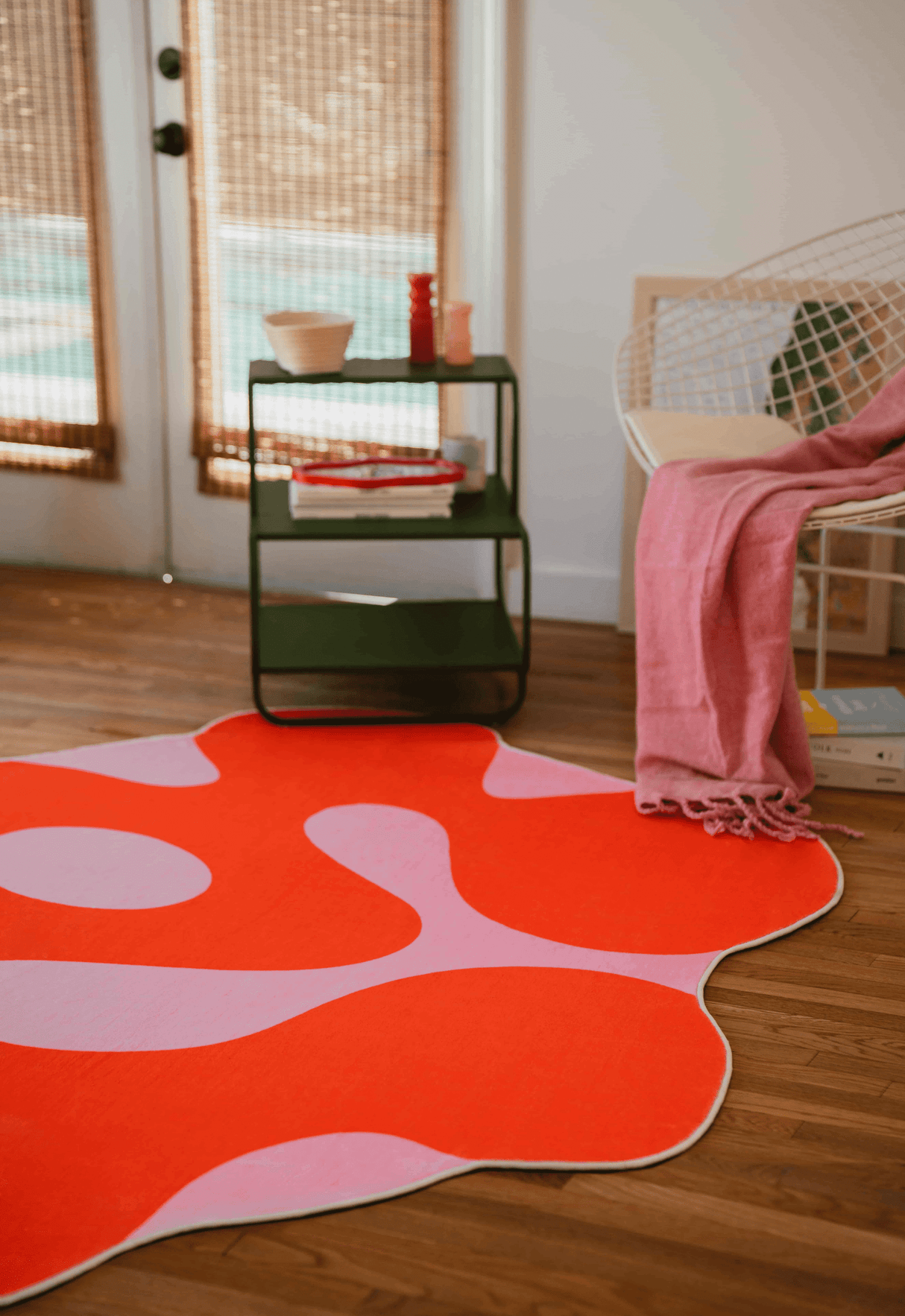 Irregular Orange Moss Design Rug by Johann Banta