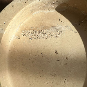 Natura Stone Travertine Round Shallow Tray