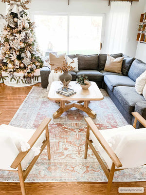 Maayon Medallion Rust Washable Area Rug