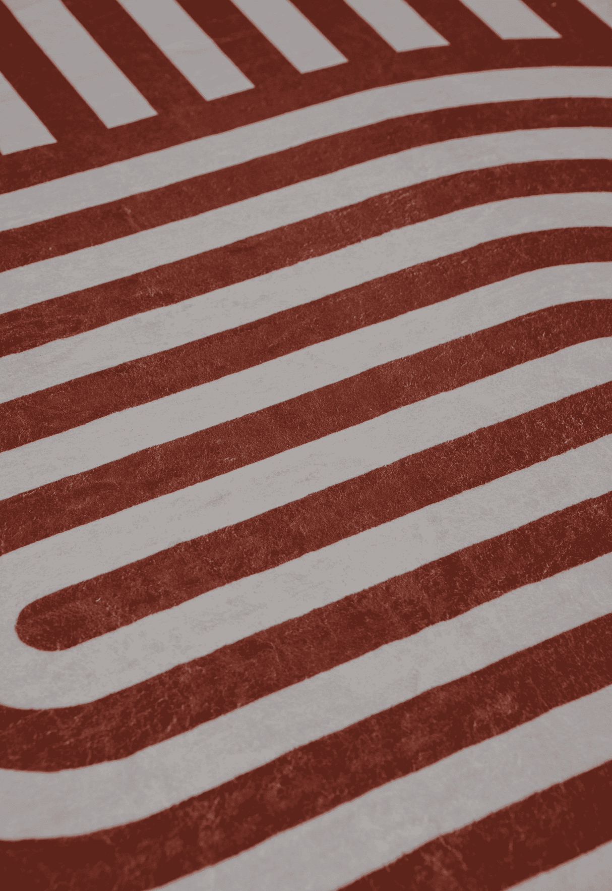 Curvy Brown Stripes Design Rug