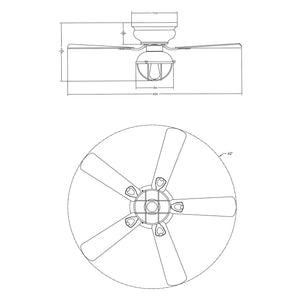 42" Traditional Flush Mount Reversible Ceiling Fan with Lighting and Remote Control