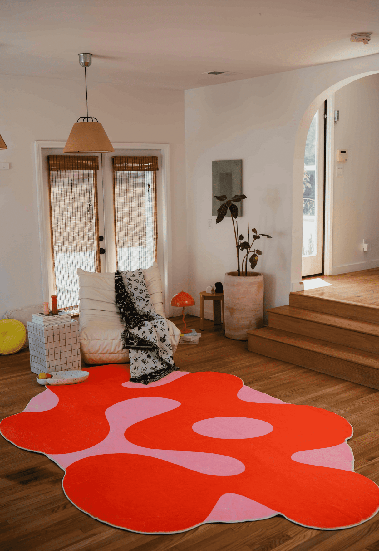 Irregular Orange Moss Design Rug by Johann Banta