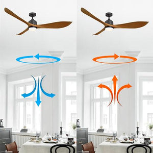 66" Misael Propeller Industrial DC Motor Ceiling Fan with LED Lighting