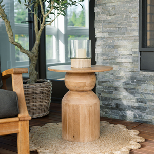 Natural Wooden Accent Table