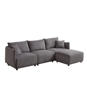 Walker Edison | Minimalist Modular Cloud Couch with Chaise