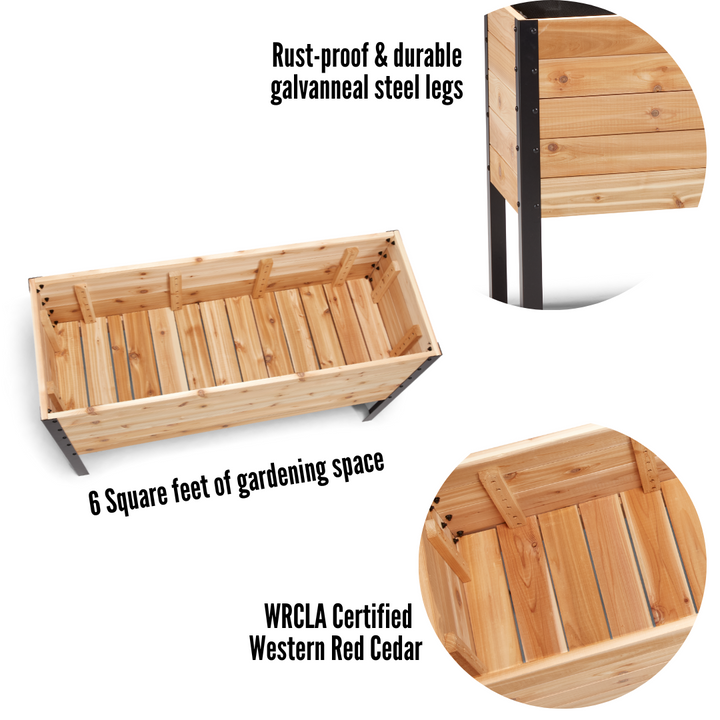 18" x 48" Raised Garden Bed - 30" TALL