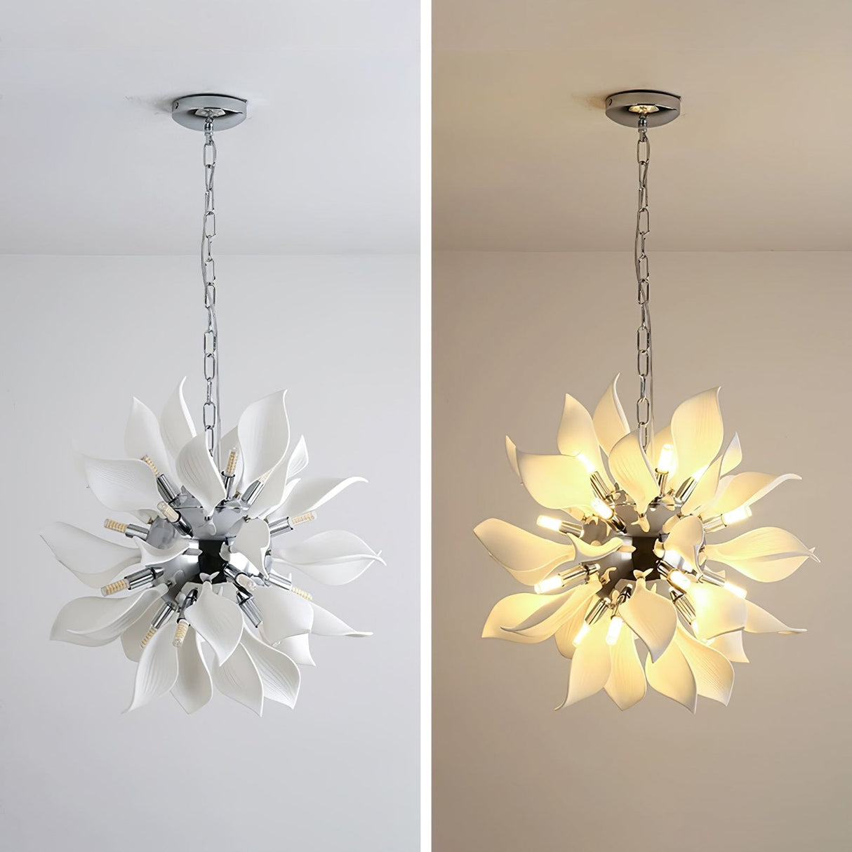 Ceramic Petals Blooming Chandelier