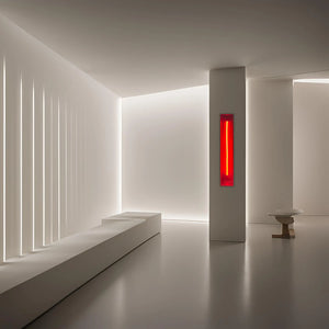 Redwood Radiance Lamp | Tall LED Strip Wooden Lamp