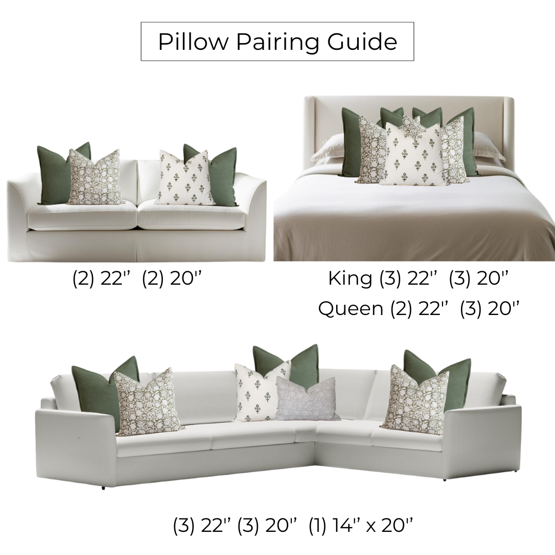 Gávea Solid Color Pillow Cover | Olive Green