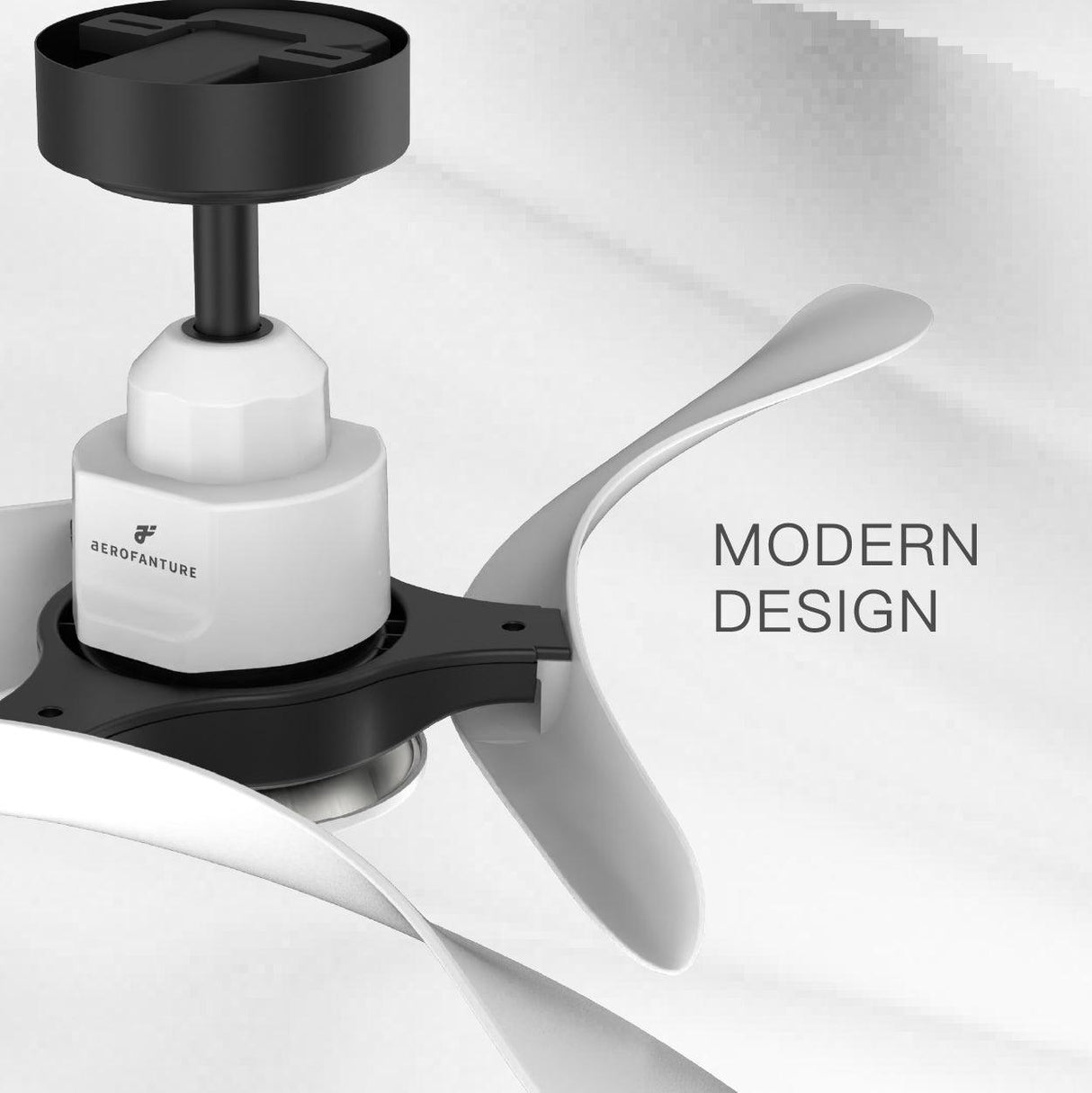 Black 54" DC Motor 6 Speed Ceiling Fan with LED Lighting