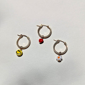Charm Hoop Earrings | Smilies