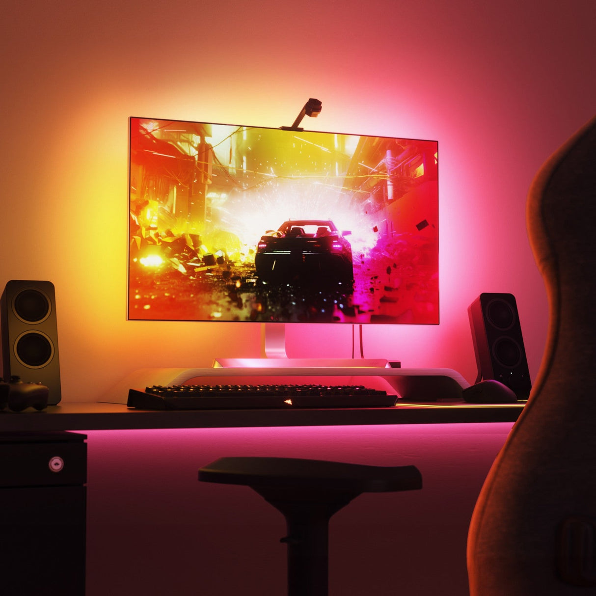 Nanoleaf 4D | TV Screen Mirror + Lightstrip SMK | 4 Meters | For TVs up to 65" | 12V, 24W | 100V-240