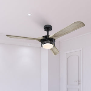 52" Aerofanture Industrial DC Motor Downrod Mount Reversible Ceiling Fan with Lighting and Remote Control
