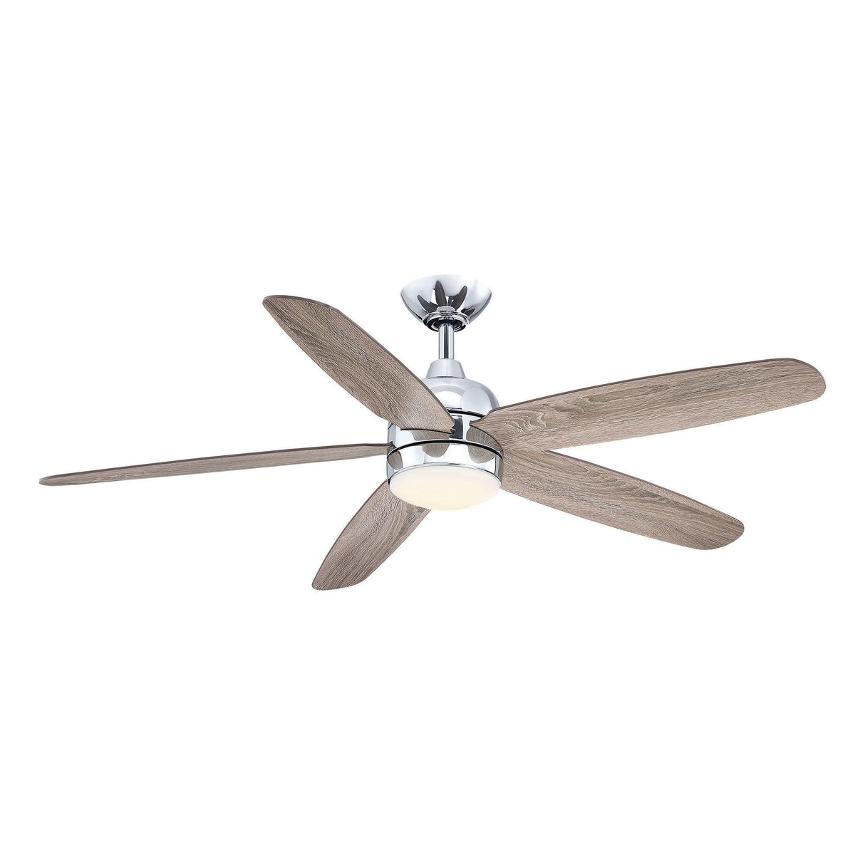 52" Dicken Farmhouse Downrod Mount Reversible Ceiling Fan with Lighting and Remote Control