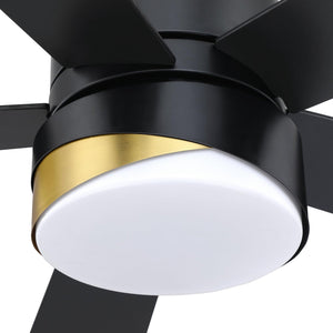 52" Flush Mount Smart Fan with LED Light