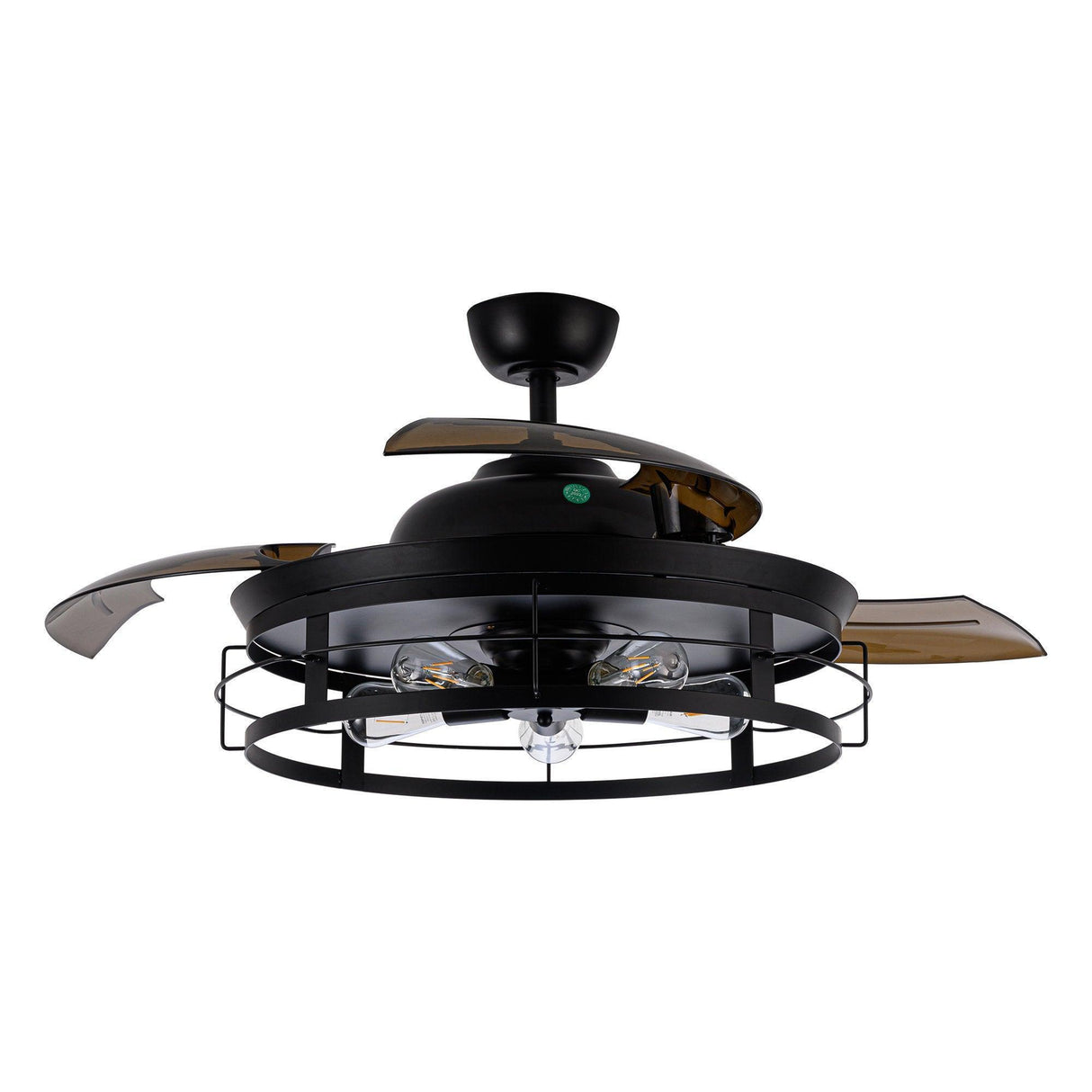 52" Jamshedpur Industrial Downrod Mount Ceiling Fan with Lighting and Remote Control