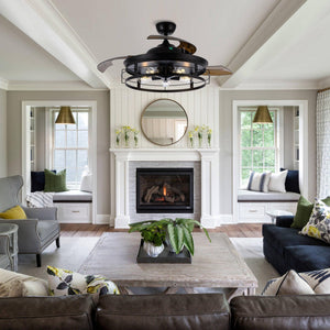 52" Jamshedpur Industrial Downrod Mount Ceiling Fan with Lighting and Remote Control