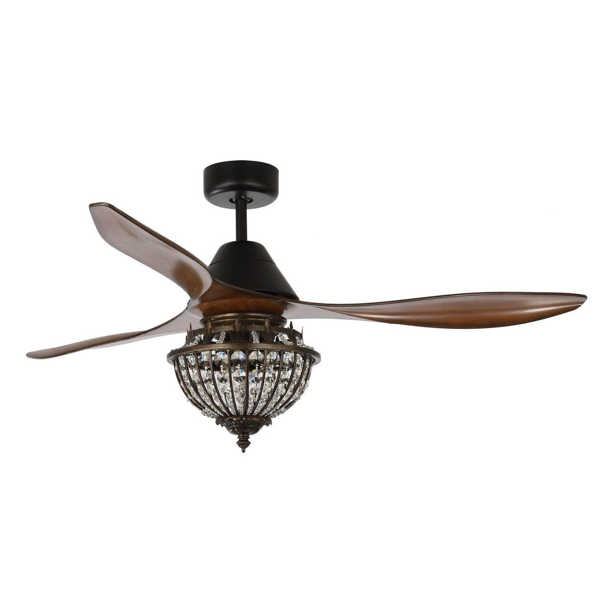 52" Vicky Farmhouse DC Motor Downrod Mount Reversible Ceiling Fan with Lighting and Remote Control
