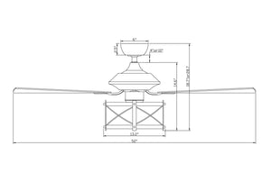 52" Wisner Industrial Downrod Mount Reversible Ceiling Fan with Lighting and Remote Control