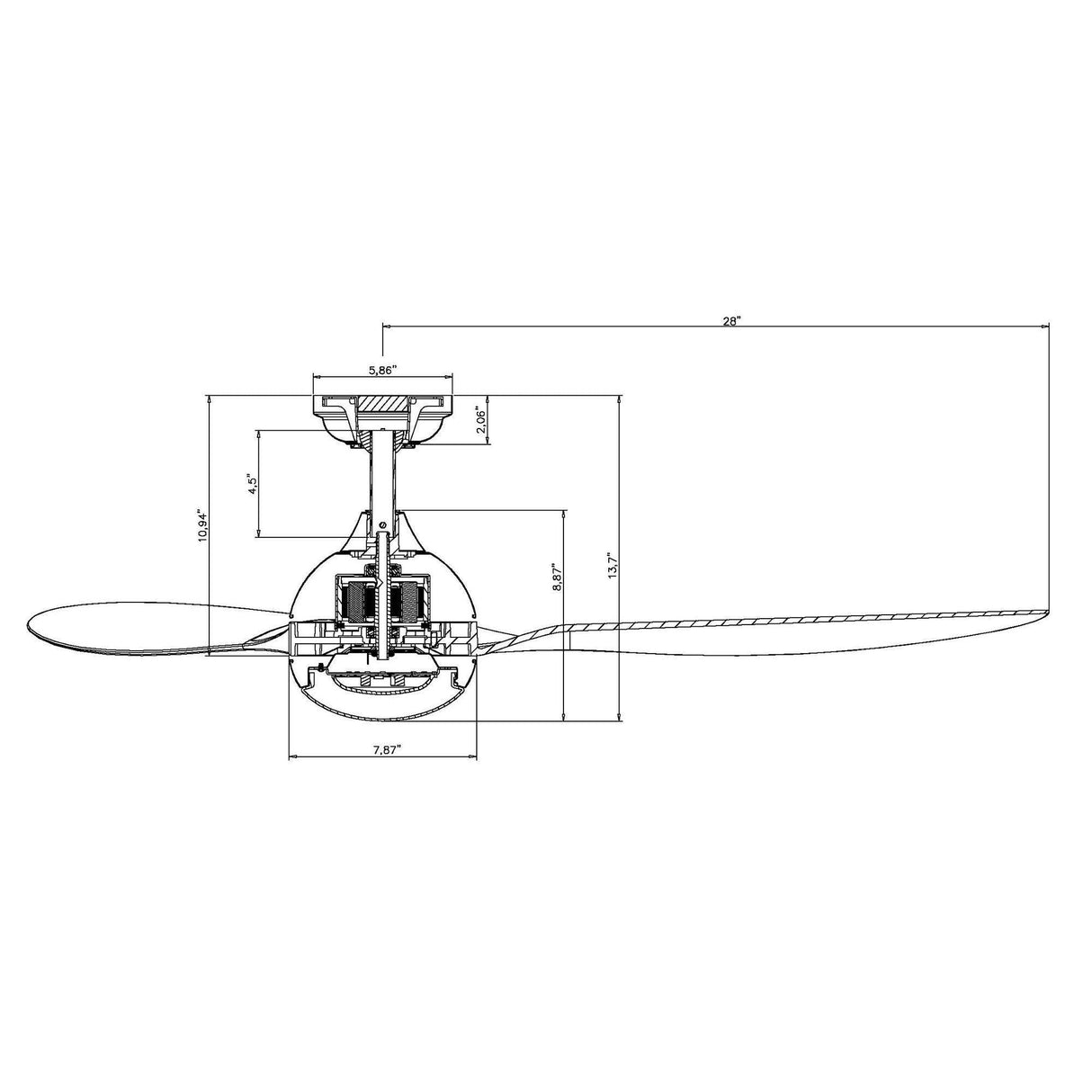 56" Bernardino Modern Brushed Nickel DC Motor Downrod Mount Reversible Ceiling Fan with Lighting and Remote Control