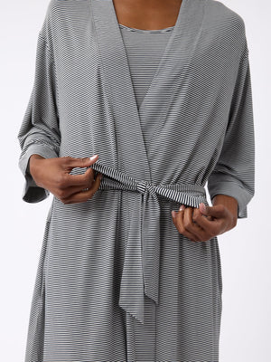 Women's Bamboo Stretch-Knit Kimono Robe