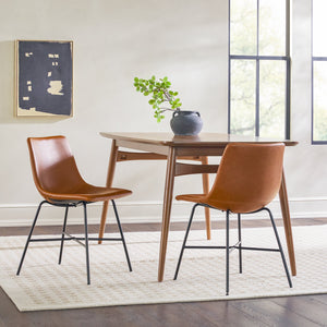 Xuma Urban Industrial Faux Leather Seating Collection (Dining Chair or Counter Stool), Set of 2