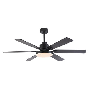 60" Modern DC Motor Downrod Mount Ceiling Fan With Lighting And Remote Control
