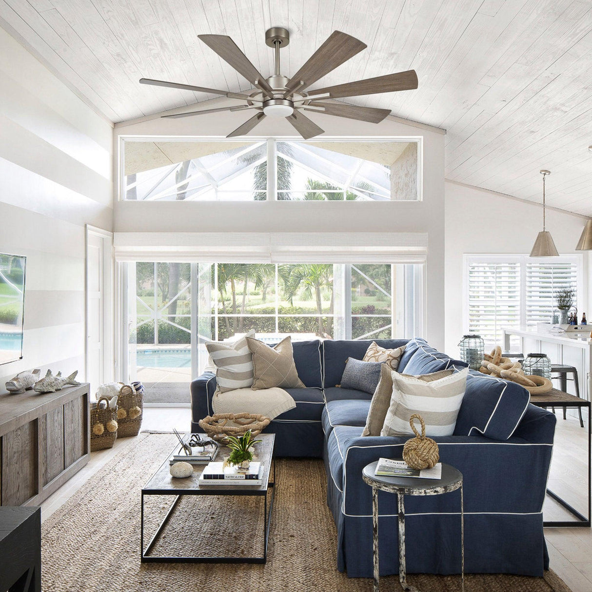 60" Oretha Windmill DC Ceiling Fan with LED Lighting