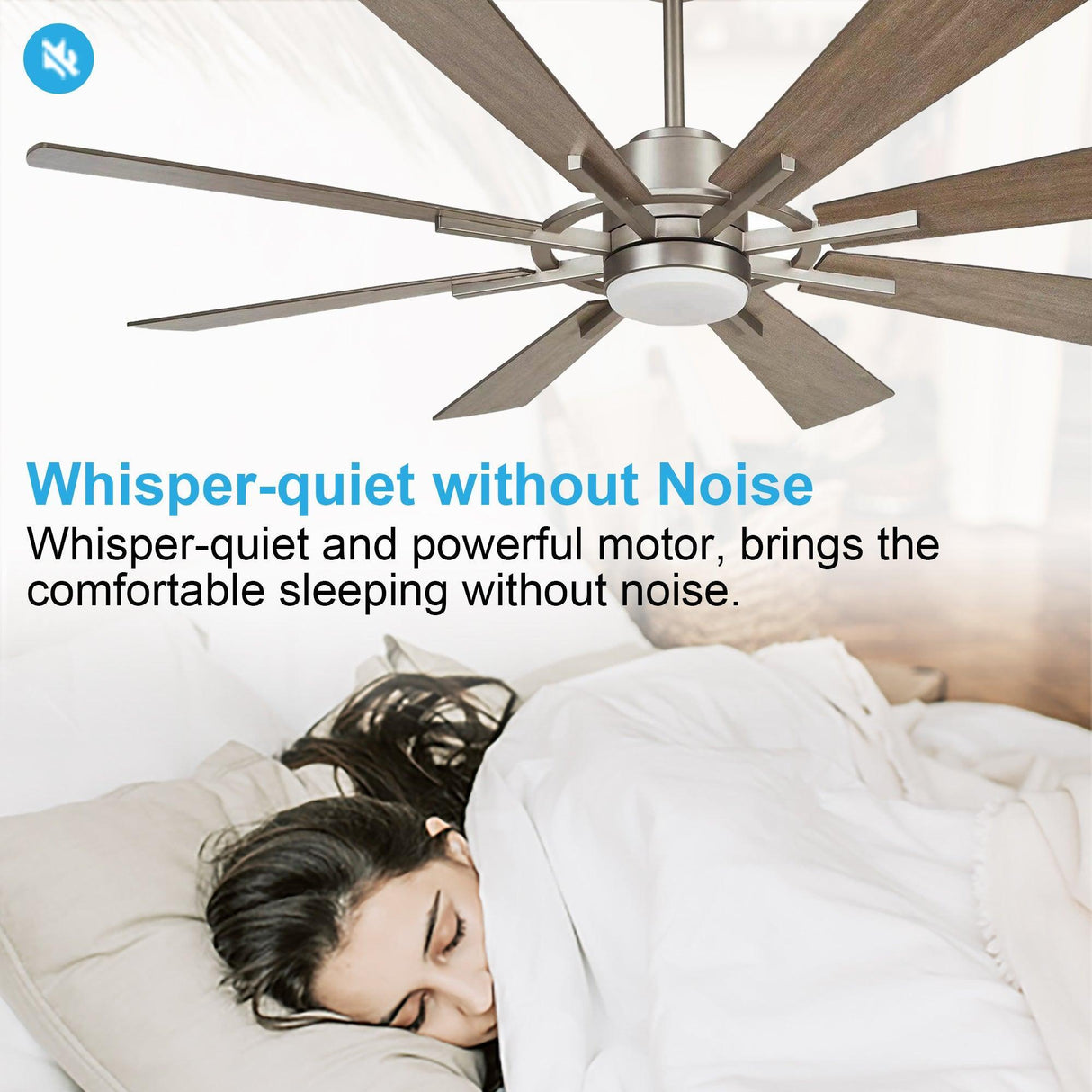 60" Oretha Windmill DC Ceiling Fan with LED Lighting