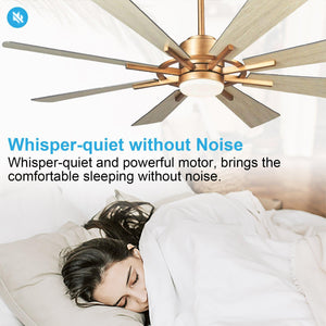 60" Oretha Windmill DC Ceiling Fan with LED Lighting